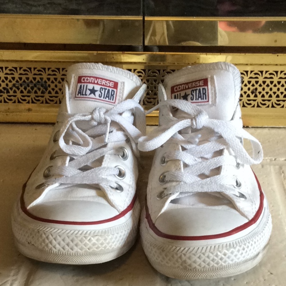 White converse - used but Good condition